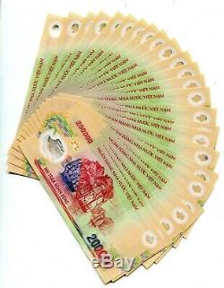 5 MILLION DONG CURRENCY = 25 x 200,000 200000 DONG VIETNAM BANKNOTE UNC
