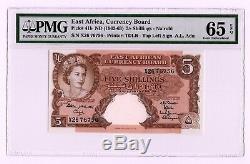 5 Shillings ND (1962-63) Nairobi East Africa, Currency Board PMG 65 EPQ Gem UNC