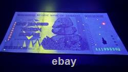 5 Zimbabwe 100 Trillion Dollars 2008 AA P-91 Banknote New UNC Zim Currency withCOA