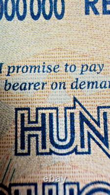 5 Zimbabwe 100 Trillion Dollars 2008 AA P-91 Banknote New UNC Zim Currency withCOA