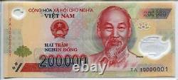 5 x 200,000 VIETNAM DONG UNC BANKNOTES 1 MILLION VND VIETNAMESE CURRENCY MONEY