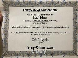 5 x 25,000 IRAQI DINAR UNC BANKNOTES = 125,000 IQD, Authentic Iraq Currency