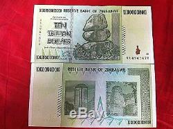 600 Zimbabwe 10 Trillion Dollar Unc Consec Banknote Currency Aa 2008 100t Series