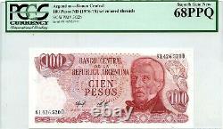 ARGENTINA 100 PESOS 1976 BANCO CENTRAL GEM UNC PICK 302 b LUCKY MONEY VALUE $300