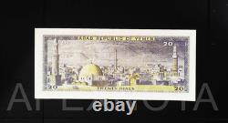 A/1 PREFIX YEMEN 20 RIALS 1971 P-9a AU ABOUT UNC CURRENCY BOARD ARAB REPUBLIC