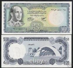 Afghanistan 500 AFGHANIS P-45 1967 King ZAHIR Shah Airplane UNC Currency NOTE