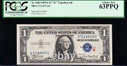 Amazing CHOICE UNC 1935 A $1 R EXPERIMENTAL Silver Certificate! PCGS 63 PPQ