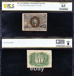 Amazing CHOICE UNC 2nd issue 10 cent Fractional Currency Note PCGS 63! FREE SHIP