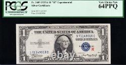 Amazing VCH/UNC 1935 A $1 R EXPERIMENTAL Silver Certificate! PCGS 64 PPQ