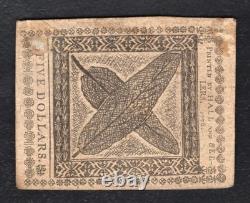 April 11, 1778 $5 Five Dollars Yorktown Continental Currency Note About Unc
