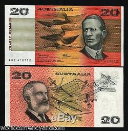 Australia 20 Dollars P46 E 1985 Smith Aeronautical Unc John/fra Sign Money Note