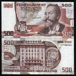 Austria 500 Schillings P151 1985 Euro Unc Post Office Bank Rare Currency Money