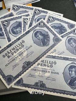 Authentic Hungary 100 Quintillion b-Pengo 1946, SUPERB GEM UNC Currency P-131