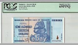Authentic Zimbabwe 100 Trillion Dollars, PCGS 69 PPQ, Not PMG, P-91, UNC