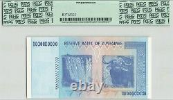 Authentic Zimbabwe 100 Trillion Dollars, P-91, PCGS 66 PPQ, Not PMG, Gem UNC