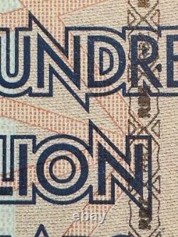 Authentic Zimbabwe Currency, 100 Trillion Dollars Banknote, AA/2008, P-91 UNC