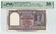 Burma 10 Rupees 1947, P-32 Currency Board, Pmg 58 Epq Original About Unc, Rare