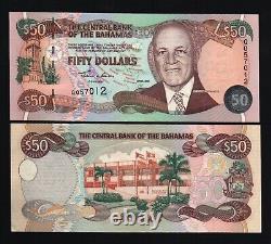 Bahamas 50 DOLLARS P-66 2000 Millennium Bahamian UNC Rare World Currency Money
