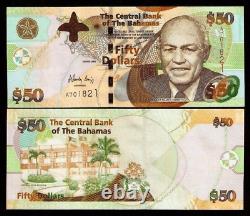 Bahamas 50 DOLLARS P-75 2006 Bahamian UNC World Currency Money