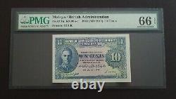 Board of Comm. Of Currency Malaya 10 Cents 1941 PMG 66EPQ GEM UNC