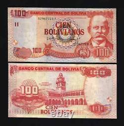 Bolivia 100 BOLIVIANOS P-226 1986 Moreno UNC Bolivian World Currency BANK NOTE
