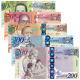 Botswana 5 Pcs Banknotes Paper Money 10,20,50,100,200 Pula Bwp Real Currency Unc