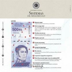 Brick (1000 Pcs) 500000 Bolivares September 03. 2020 Venezuela Unc Pick# 113