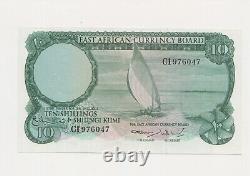 British East African Currency Board 10 Shillings banknote UNC P-46 1964