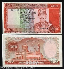 Brunei $500 Ringgit P11 A 1979 Unc Sultan Mosque Rare Currency Money Bank Note