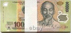 Bundle (100pcs) of 100,000 Vietnam Dong VND Uncirculated UNC Banknote Currency