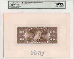CANADA 1935 LCG Superb Gem UNC-68 PPQ English $500 Dollar Proof Banknote BC-17BP