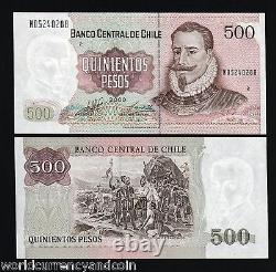 CHILE 500 PESOS P-153 2000 x 100 Pcs Lot Original BUNDLE MILLENNIUM UNC CURRENCY