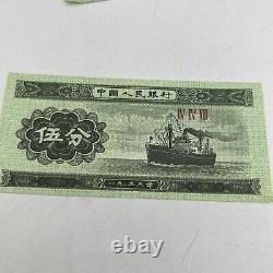 CHINA 5 Yen RMB Third set BANKNOTE Currency 1953 UNC Bundle Lot 100 Money Green