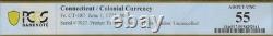 CT Colonial 1775 Forty Shillings PCGS About UNC 55 Colonial Currency