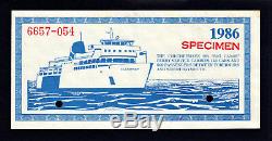 Canada 1986 Local Currency Manitoulin 3 Dollar Scrip SPECIMEN Ch UNC