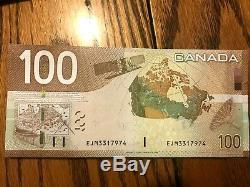 Canada Currency $100 Banknote 2004 Jenkins Dodge UNC Excellent Condition