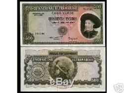 Cape Verde 500 Escudos P53a 1971 Ship Unc Rare Currency Money Bill Bank Note