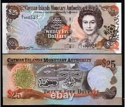 Cayman Islands 25 DOLLARS P-24 1998 UNC C/1 Queen Elizabeth? QE II Currency NOTE