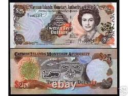 Cayman Islands 25 DOLLARS P-24 1998 UNC C/1 Queen Elizabeth? QE II Currency NOTE
