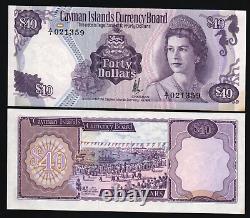 Cayman Islands 40 DOLLAR P-9 1974 Queen Elizabeth QEII UNC Ship World Currency