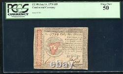 Cc-98 January 14, 1779 $55 Dollars Continental Currency Note Pcgs About Unc-50