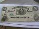Confederate Currency T8 $50 1861 Cr#14. Scarce Green C On Front. Unc. Note