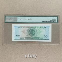 Congo 50 Franc Banknote 1962 P5a UNC PMG 64 EPQ Majestic Lion Currency B999