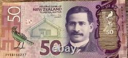 Currency Banknote $50 New Zealand 2018 UNC Polymer. Fifty New Zealand Dollars
