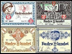 Currency Denmark 1942 WW2 Danish Legion Feldpost War Occ Set Unc AUTHENTIC