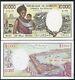 Djibouti 10000 Francs P39a 1984 Ship Tresorier Sign Unc Rare Africa Currency Bil