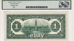 DOMINION OF CANADA $1 Dollar LCG UNC 63 PPQ 1917 DC-23a-ii M Pfx Ltr C Banknote