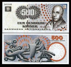 Denmark 500 KRONER P-63 2008 Rare Date UNC Danish World Currency Money BANKNOTE
