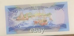 East Caribbean Central Bank 10 Dollars Currency Note Paper Money UNC