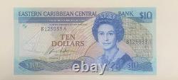 East Caribbean Central Bank 10 Dollars Currency Note Paper Money UNC